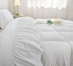 2-Pack Bright White Pillow Cases Shams Covers With Long Ruffles Shabby Chic Egypt Cotton King Size 20"X36"Soft Boudoir 22 2-Pack Bright White Pillow Cases Shams Covers With Long Ruffles Shabby Chic Egypt Cotton King Size 20"X36"Soft Boudoir -Amazon Shop 41wSLyMM L. AC