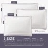 100% Cotton Sateen Pillow Protector Cover - Zipper Pillow Cover - 500 Thread Count Luxury Cotton - Zippered Dust Pillow Protector Bed Pillow Case, Standard, 20”x26”