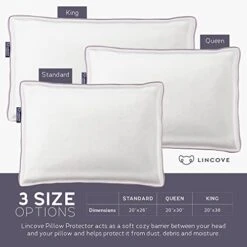 100% Cotton Sateen Pillow Protector Cover - Zipper Pillow Cover - 500 Thread Count Luxury Cotton - Zippered Dust Pillow Protector Bed Pillow Case, Standard, 20βx26β