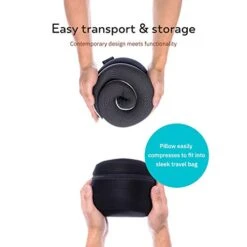 Proglobe Orthopedic Neck Pillow Travel Neck Pillows For Airplanes, Memory Foam Kit, Updated Resting Material, Airplane Travel Set With 3D Contoured Eye Masks, Earplugs, And Luxury Mesh Bag (Black) -Amazon Shop 41wkfqhhIML