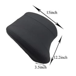 Yuhuru Car Lumbar Pillow Cushion Pillows Both Side Pu Leather 1 Pieces Pack Throw Pillow For Cars Home And Office Filled Memory Foam Camping Pillow Universal Car Travel Pillow (BlackLumbar)