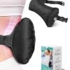 BLABOK Reduce Lower Back Pain While Traveling Get Lumbar Support Pillow For Airplane With Inflatable Lumbar Pillow (Black-C1)
