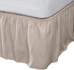 Wrap Around Bed Skirt | Queen Or King | 14” Drop | Dust Ruffle | Bedding | Elastic Stretch Fit | Chocolate Brown -Amazon Shop 41yKIOvWkvL. AC