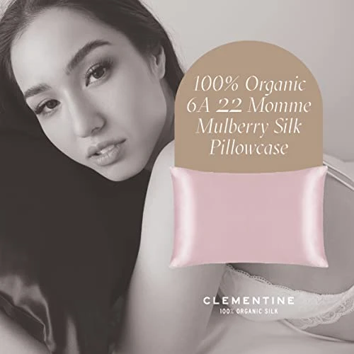 Lementine Silk Organic Silk Pillowcase (Black) - 20in. X 30 In. - 100% GOTS Certified Organic 6A Silk (World's Envelope Enclosure 5 Lementine Silk Organic Silk Pillowcase (Black) - 20in. X 30 In. - 100% GOTS Certified Organic 6A Silk (World's Envelope Enclosure - Image 5