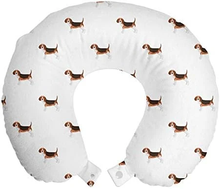 Nautical Travel Pillow Neck Rest, Vintage Marine Style Pattern With Whale Shark Jellyfish Seahorse, Memory Foam Traveling Accessory For Airplane And Car, 12", Sky Blue 3 Nautical Travel Pillow Neck Rest, Vintage Marine Style Pattern With Whale Shark Jellyfish Seahorse, Memory Foam Traveling Accessory For Airplane And Car, 12", Sky Blue - Image 3