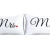 Couples Pillowcases For Girlfriend Boyfriend,Cute, Wedding Gift, 20x29Inch