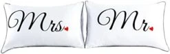 Couples Pillowcases For Girlfriend Boyfriend,Cute, Wedding Gift, 20x29Inch -Amazon Shop 41yvTFeUUOL. AC