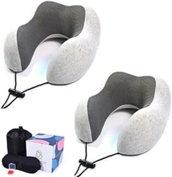 LYUTON, 2PCS Memory Foam Travel Pillow, Comfortable Neck Pillow, U Shape Pillow With Eye Mask & Earplugs (2, Grey) 14 LYUTON, 2PCS Memory Foam Travel Pillow, Comfortable Neck Pillow, U Shape Pillow With Eye Mask & Earplugs (2, Grey) -Amazon Shop 41yxijJNZPL. AC