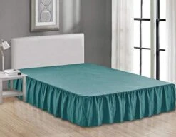 Wrap Around Solid Microfiber Luxury Hotel Quality Fabric Bedroom Gathered Ruffled Bedding Bed Skirt 14 Inch Drop (Queen, White) -Amazon Shop 41z5qYpzSzL. AC