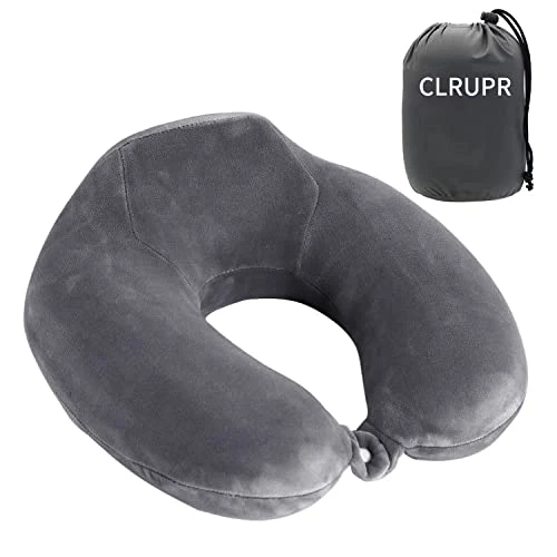 CLRUPR Travel Pillow, Best Memory Foam Neck Pillow With Storage Bag Lightweight Traveling Pillow For Airplane, Car, Train, Bus And Home Use (Gray) 1 CLRUPR Travel Pillow, Best Memory Foam Neck Pillow With Storage Bag Lightweight Traveling Pillow For Airplane, Car, Train, Bus And Home Use (Gray)