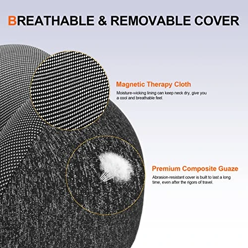 Cirorld Memory Foam Pillow For Travel With Hood, Adult Airplane Portable Pillow For Head Rest Neck Support, Office Cars Trains Long Flights Sleeping (Deep Grey) 3 Cirorld Memory Foam Pillow For Travel With Hood, Adult Airplane Portable Pillow For Head Rest Neck Support, Office Cars Trains Long Flights Sleeping (Deep Grey) - Image 3