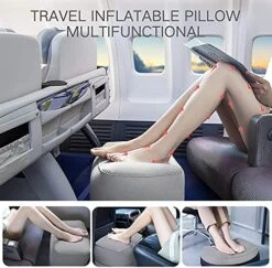 Inflatable Adjustable Three Layers Height Rest Pillow For Travel (E4)