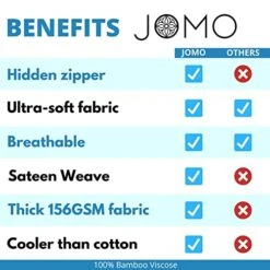 Queen Bamboo Pillow Cases - Bamboo Pillowcase Set Of 2, Bamboo Pillowcases Queen Size 2 Pack, Cooling Pillow Case 30x20 Zippered Pure 100% Viscose Hotel Quality -Amazon Shop 511D3aa6IrL