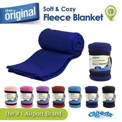 Cloudz Fleece Travel Blanket - Blue