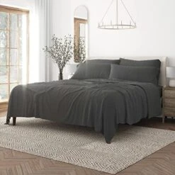 Breathable Hotel Style Queen Bed Sheets | 4 Pc Ultra Soft Taupe Sheet Set With Deep Pocket | Lightweight, Extra Pillowcases | Easy Care, Basic Bedding (Queen, Taupe) -Amazon Shop 511sdXKVliL. AC