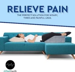 Leg Elevation Wedge Pillow - With Full Memory Foam Top, High-Density Leg Rest Elevating Foam Wedge - Relieves And Recovers Foot And Ankle Injury, Leg Pain, Hip, Knee Pain, Improves Blood Circulation -Amazon Shop 5129dHV5dWL