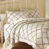 Laura Ashley Home - Standard Sham, Soft Cotton Bedding With Envelope Closure, Pre-Washed Home Decor For Added Softness (Ruffle Garden Cream, 20" X 26")
