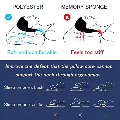 FOXSEON Camping Pillow - Travel Pillow, Pillowcase Wraps A Cylindrical Pillow And Two Square Pillows, Support Neck Pillow For Sleeping And Traveling (Gray) 5 FOXSEON Camping Pillow - Travel Pillow, Pillowcase Wraps A Cylindrical Pillow And Two Square Pillows, Support Neck Pillow For Sleeping And Traveling (Gray) - Image 5