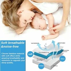 Ing Size Cooling Waterproof Mattress Protector Pad Cover,Bamboo Terry Top Breathable Fitted Sheet Style Deep Pocket-Noiseless,Vinyl,PVC Free,Matress Cover King For Pets Kids Adults 15 Ing Size Cooling Waterproof Mattress Protector Pad Cover,Bamboo Terry Top Breathable Fitted Sheet Style Deep Pocket-Noiseless,Vinyl,PVC Free,Matress Cover King For Pets Kids Adults -Amazon Shop 5132hWnQckS