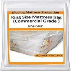 King Mattress Bag Cover For Moving Storage - Plastic Protector 5 Mil Thick Supply -Fits California King And Queen As Well -Amazon Shop 513qX686q5L. AC