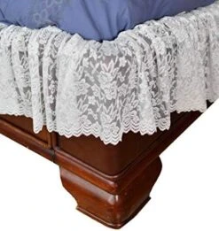 - White Lace Scalloped Elastic Bed Wrap Around, Easy Fit, Dust Ruffle Bed Skirt | Queen/King 8 - White Lace Scalloped Elastic Bed Wrap Around, Easy Fit, Dust Ruffle Bed Skirt | Queen/King -Amazon Shop 514IlqQFsmL. AC