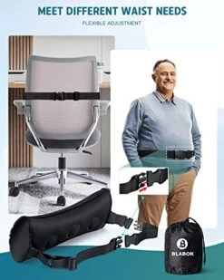 Inflatable Lumbar Pillow For Airplane Travel Lumbar Support Pillow For Car, Office Chair Back Support Office Chair Back Support For Reducing Lower Back Pain (Black) -Amazon Shop 514aDpomj8L