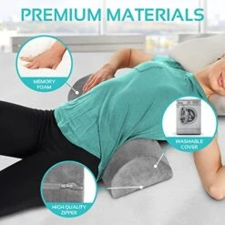 AllSett Health Large Half Moon Bolster Pillow For Legs, Knees, Lower Back And Head, Lumbar Support Pillow For Bed, Sleeping | Semi Roll For Ankle And Foot Comfort - Machine Washable Cover, Grey 11 AllSett Health Large Half Moon Bolster Pillow For Legs, Knees, Lower Back And Head, Lumbar Support Pillow For Bed, Sleeping | Semi Roll For Ankle And Foot Comfort - Machine Washable Cover, Grey -Amazon Shop 516uJV5axRL