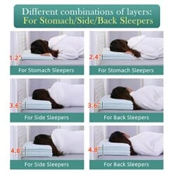 LOFE King Adjustable Memory Foam Pillow - 4 Heights From 1.2 To 4.8in, Cervical Pillow For Neck Pain Relief, Neck Support Pillow For Side Sleepers, Back/Stomach Sleepers, A Bamboo Cover, CertiPUR-US 12 LOFE King Adjustable Memory Foam Pillow - 4 Heights From 1.2 To 4.8in, Cervical Pillow For Neck Pain Relief, Neck Support Pillow For Side Sleepers, Back/Stomach Sleepers, A Bamboo Cover, CertiPUR-US -Amazon Shop 5173o8vnuLL