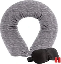Lusso Gear Twist Memory Foam Travel Pillow -Neck, Lumbar & Leg Support - Adjustable Pillow For Plane, Car, Home - Machine Washable/Dryer Safe Cover - Attaches To Luggage - Ear Plugs, Eye Mask (Gray) 13 Lusso Gear Twist Memory Foam Travel Pillow -Neck, Lumbar & Leg Support - Adjustable Pillow For Plane, Car, Home - Machine Washable/Dryer Safe Cover - Attaches To Luggage - Ear Plugs, Eye Mask (Gray) -Amazon Shop 5174nuEL4NL. AC