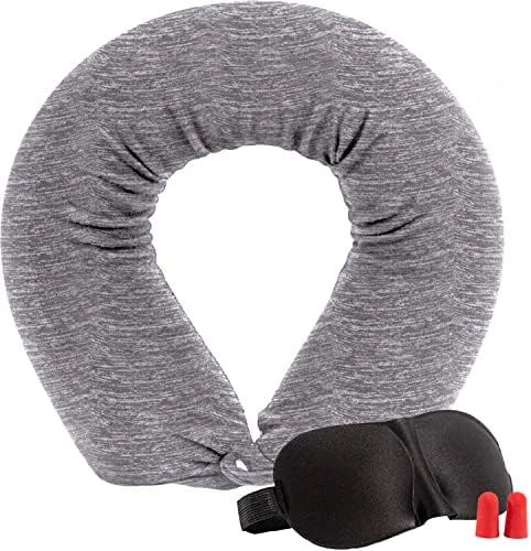 Lusso Gear Twist Memory Foam Travel Pillow -Neck, Lumbar & Leg Support - Adjustable Pillow For Plane, Car, Home - Machine Washable/Dryer Safe Cover - Attaches To Luggage - Ear Plugs, Eye Mask (Gray) 7 Lusso Gear Twist Memory Foam Travel Pillow -Neck, Lumbar & Leg Support - Adjustable Pillow For Plane, Car, Home - Machine Washable/Dryer Safe Cover - Attaches To Luggage - Ear Plugs, Eye Mask (Gray) - Image 7