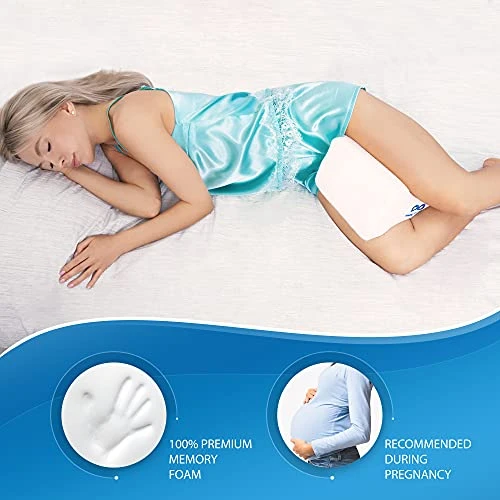 Everlasting Comfort ® Knee Pillow For Side Sleepers - Contour Knee Wedge Pillow For Between Legs Aligns Spine & Relieves Pressure - Leg Pillow For Back Pain, Hip Pain, Knee Pain 2 Everlasting Comfort ® Knee Pillow For Side Sleepers - Contour Knee Wedge Pillow For Between Legs Aligns Spine & Relieves Pressure - Leg Pillow For Back Pain, Hip Pain, Knee Pain - Image 2
