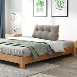 WOWMAX Wedge Body Positioners Pillow Triangular Reading Bedrest Throw Pillows Bolster Headboard Back Support Lumbar Cushion Pillow For Daybed With Removable Cover Linen Cotton Blend Dusty Taupe Twin -Amazon Shop 518E6zYANKL