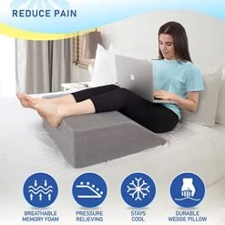 Healthex Leg Elevation Pillow With Memory Foam Top - Elevated Leg Rest Pillow For Circulation, Swelling, Kneef - Wedge Pillow For Legs, Sleeping, Reading, Relaxing - Removable Washable Cover (8 Inch) 13 Healthex Leg Elevation Pillow With Memory Foam Top - Elevated Leg Rest Pillow For Circulation, Swelling, Kneef - Wedge Pillow For Legs, Sleeping, Reading, Relaxing - Removable Washable Cover (8 Inch) -Amazon Shop 518vClJnpfL