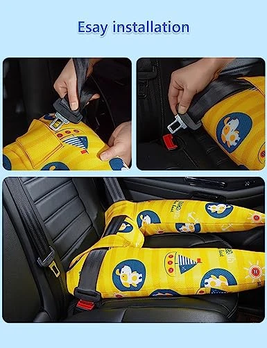 BSROLUNA Travel Pillow Car Sleeping Long Journeys Pillows For The Back Seat Adults And Children On Head Support And Body Support U-Shaped Pillows (Yellow Dog) 5 BSROLUNA Travel Pillow Car Sleeping Long Journeys Pillows For The Back Seat Adults And Children On Head Support And Body Support U-Shaped Pillows (Yellow Dog) - Image 5