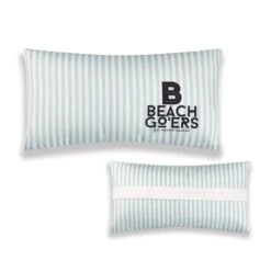 Beach Go’ers Beach Chair Pillow Headrest - Waterproof Beach Pillow And Color Matching Beach Towel Clips For Beach Chair (Standard, Pastle Blue)