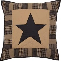 Heck Star Cotton Primitive Bedding Hand Quilted Appliqued Square Euro Sham, Raven Black -Amazon Shop 5197z9ecYL. AC