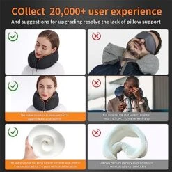 MLVOC Travel Pillow 100% Pure Memory Foam Neck Pillow, Comfortable & Breathable Cover, Machine Washable, Airplane Travel Kit With 3D Contoured Eye Masks, Earplugs, And Luxury Bag, Standard (Black) 13 MLVOC Travel Pillow 100% Pure Memory Foam Neck Pillow, Comfortable & Breathable Cover, Machine Washable, Airplane Travel Kit With 3D Contoured Eye Masks, Earplugs, And Luxury Bag, Standard (Black) -Amazon Shop 519LAVEVOSL