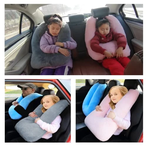 FHSGGP Travel Pillow Travel Pillow Cushion For The Back Seat Of A Car Car Pillow For Kids A Sleeping Artifact Suitable For Long-Distance Travel Of Adults And Children Travel Pillow For Kids Grey 4 FHSGGP Travel Pillow Travel Pillow Cushion For The Back Seat Of A Car Car Pillow For Kids A Sleeping Artifact Suitable For Long-Distance Travel Of Adults And Children Travel Pillow For Kids Grey - Image 4
