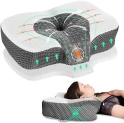 Elviros Cervical Neck Pillow, Contour Memory Foam Pillows For Pain Relief Sleeping, Adjustable Orthopedic Ergonomic Bed Pillow For Back And Stomach Sleepers (Dark Grey) 12 Elviros Cervical Neck Pillow, Contour Memory Foam Pillows For Pain Relief Sleeping, Adjustable Orthopedic Ergonomic Bed Pillow For Back And Stomach Sleepers (Dark Grey) -Amazon Shop 519ykxdo81L. AC