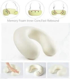 Travel Pillow Memory Foam Neck Pillow,Comfortable And Breathable U Shaped Head Neck Support Airplane Pillow For Traveling, Car, Home, Office (Black Panda) -Amazon Shop 51ABwxa3I1L