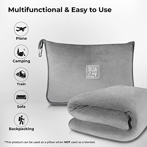 BOACAY Soft & Warm Travel Blanket For Airplane & Car - Long Flight Essential 3 BOACAY Soft & Warm Travel Blanket For Airplane & Car - Long Flight Essential - Image 3