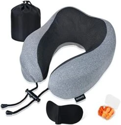 Notieaty Travel Pillow 100% Pure Memory Foam Neck Pillow,Traveling Can Be Used For Sleeping Plane Car Travel Home, Airplane Travel Kit With 3D Contoured Eye Masks, Earplugs, And Luxury Bag… 13 Notieaty Travel Pillow 100% Pure Memory Foam Neck Pillow,Traveling Can Be Used For Sleeping Plane Car Travel Home, Airplane Travel Kit With 3D Contoured Eye Masks, Earplugs, And Luxury Bag… -Amazon Shop 51AcYWymuIL. AC
