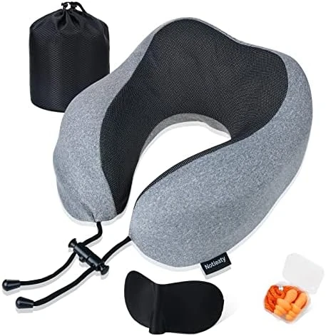 Notieaty Travel Pillow 100% Pure Memory Foam Neck Pillow,Traveling Can Be Used For Sleeping Plane Car Travel Home, Airplane Travel Kit With 3D Contoured Eye Masks, Earplugs, And Luxury Bag… 7 Notieaty Travel Pillow 100% Pure Memory Foam Neck Pillow,Traveling Can Be Used For Sleeping Plane Car Travel Home, Airplane Travel Kit With 3D Contoured Eye Masks, Earplugs, And Luxury Bag… - Image 7