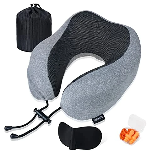 Notieaty Travel Pillow 100% Pure Memory Foam Neck Pillow,Traveling Can Be Used For Sleeping Plane Car Travel Home, Airplane Travel Kit With 3D Contoured Eye Masks, Earplugs, And Luxury Bag… 1 Notieaty Travel Pillow 100% Pure Memory Foam Neck Pillow,Traveling Can Be Used For Sleeping Plane Car Travel Home, Airplane Travel Kit With 3D Contoured Eye Masks, Earplugs, And Luxury Bag…