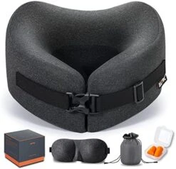 MLVOC Travel Pillow 100% Pure Memory Foam Neck Pillow, Comfortable & Breathable Cover, Machine Washable, Airplane Travel Kit With 3D Contoured Eye Masks, Earplugs, And Luxury Bag, Standard (Black) 17 MLVOC Travel Pillow 100% Pure Memory Foam Neck Pillow, Comfortable & Breathable Cover, Machine Washable, Airplane Travel Kit With 3D Contoured Eye Masks, Earplugs, And Luxury Bag, Standard (Black) -Amazon Shop 51AvlEp6oNL. AC