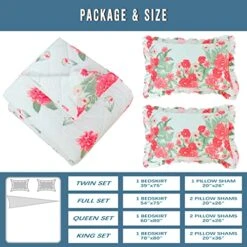 100% Cotton High 3-Pieces Ruffle Bed Skirt Queen Size Red Floral Quilted Bedspread Set With 2 Pillow Shams 20″Deep Dust Ruffle Drop 3-Side Dust Ruffle Drape Fitted Sheet For Bed Cover(White, Queen) 18 100% Cotton High 3-Pieces Ruffle Bed Skirt Queen Size Red Floral Quilted Bedspread Set With 2 Pillow Shams 20″Deep Dust Ruffle Drop 3-Side Dust Ruffle Drape Fitted Sheet For Bed Cover(White, Queen) -Amazon Shop 51BHSOQcfHL