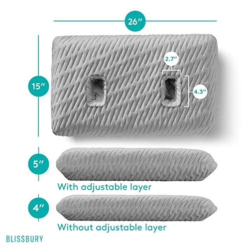 BLISSBURY Ear Pillow With Ear Hole For Sleeping With Sore Ear Pain | Piercing Pillow | Adjustable Memory Foam Pillow With Holes For Chondrodermatitis CNH | Ear Piercing Protection | Support Earplugs 5 BLISSBURY Ear Pillow With Ear Hole For Sleeping With Sore Ear Pain | Piercing Pillow | Adjustable Memory Foam Pillow With Holes For Chondrodermatitis CNH | Ear Piercing Protection | Support Earplugs - Image 5