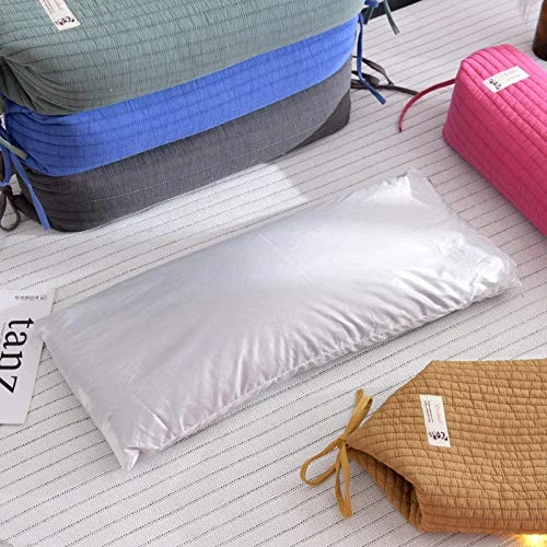 Gneric Organic Buckwheat Round Neck Roll /Cervical Pillow With Super Soft Bamboo Pillowcase Pillows With Removable Washable (Dark Gray 50*13cm) 3 Gneric Organic Buckwheat Round Neck Roll /Cervical Pillow With Super Soft Bamboo Pillowcase Pillows With Removable Washable (Dark Gray 50*13cm) - Image 3