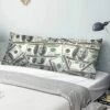 100 Dollar Bills Body Pillow Cover Funny USA Cash Current Money Us Dollars Long Pillow Case Protector With Zipper Rectangle Soft Large Pillow Cases Covers For Bedding,Couch,Sofa,Home Gifts 20"x54"