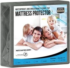 Premium Waterproof Terry Mattress Protector Twin 200 GSM, Mattress Cover, Breathable, Fitted Style With Stretchable Pockets (White) -Amazon Shop 51DgbpeOAFL. AC